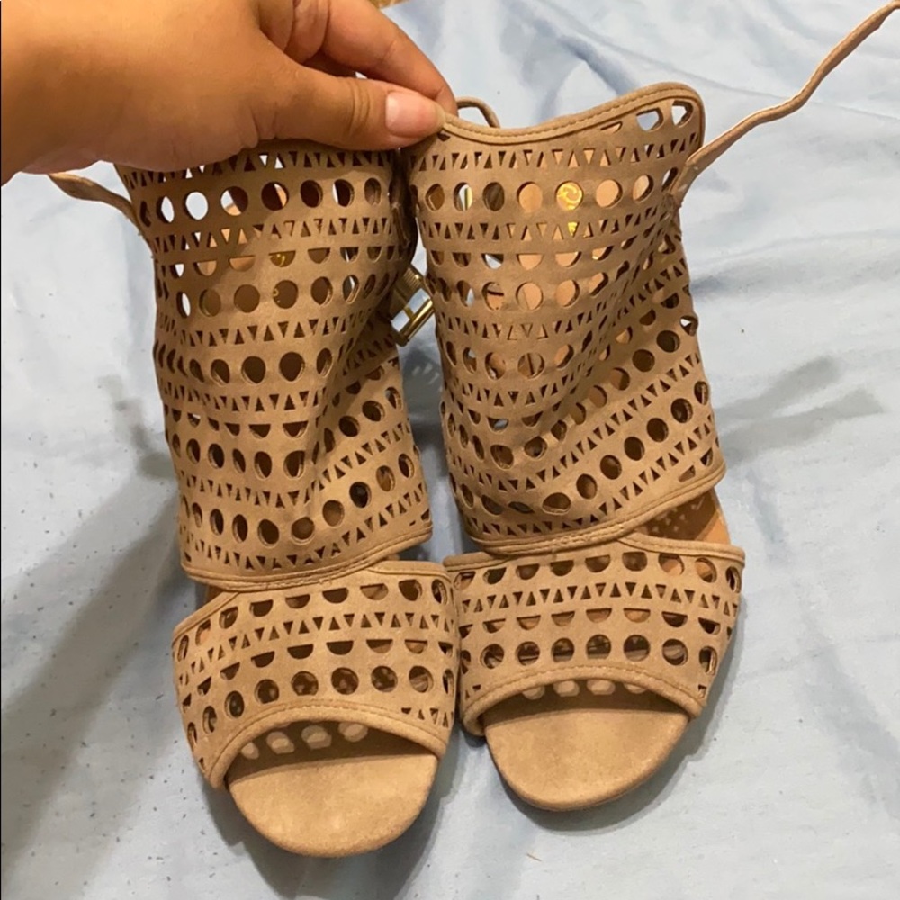 Tan booties